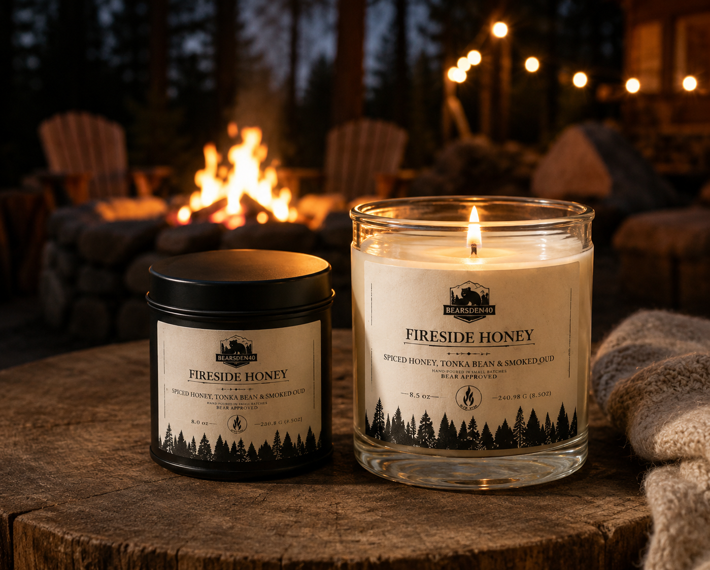 Fireside Honey Candle