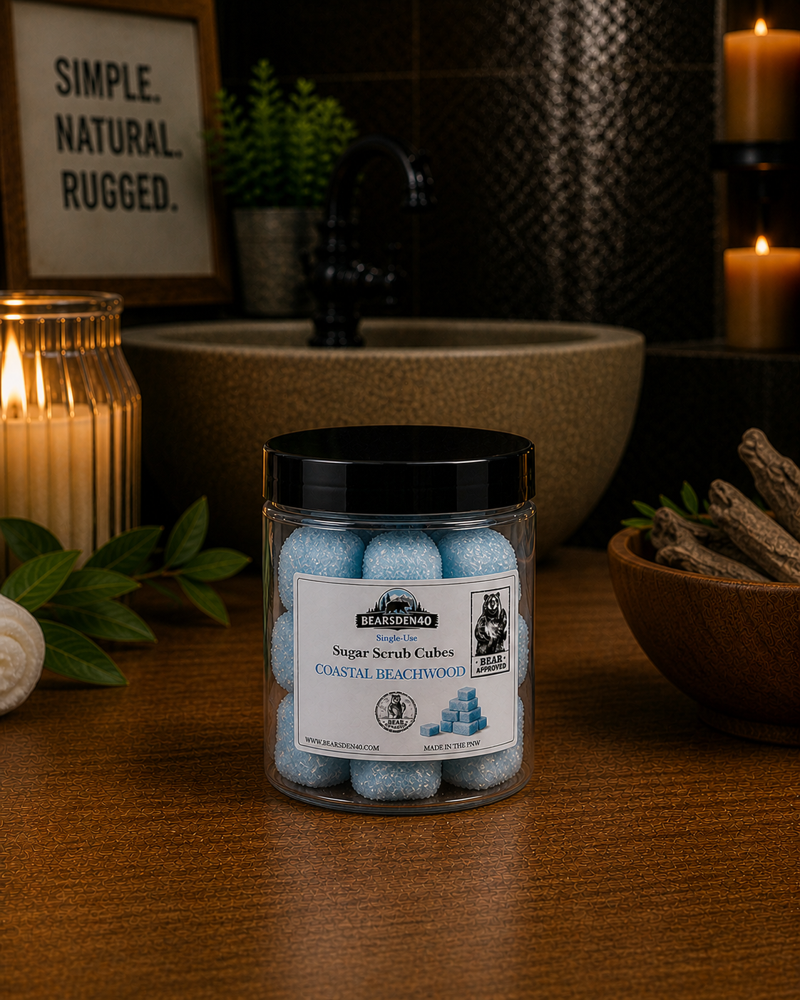 Coastal Beachwood Sugar Scrub Cubes