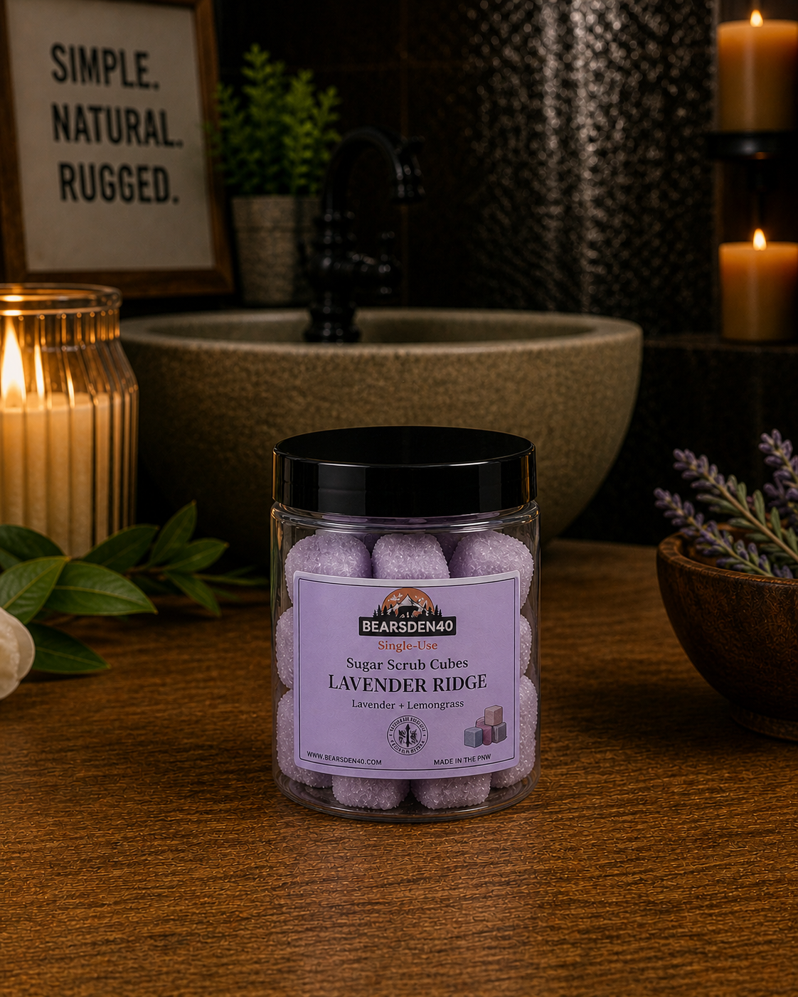 Lavender Ridge Sugar Scrub Cubes