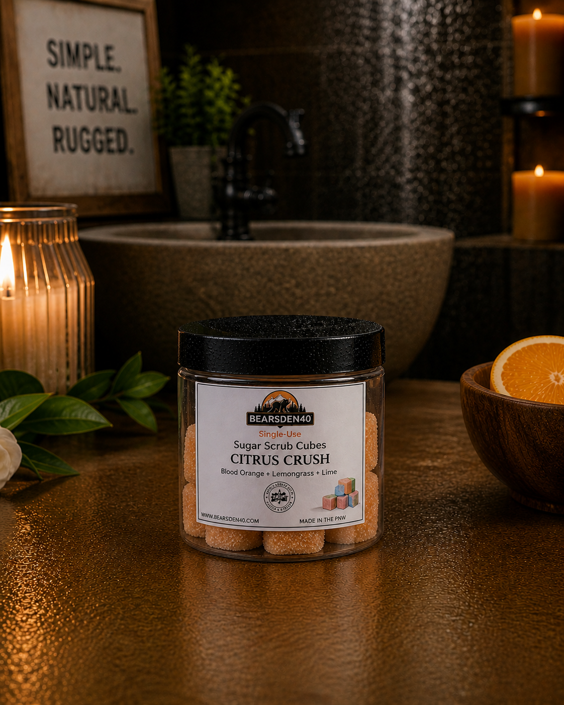 Citrus Crush Single Use Sugar Scrub Cubes